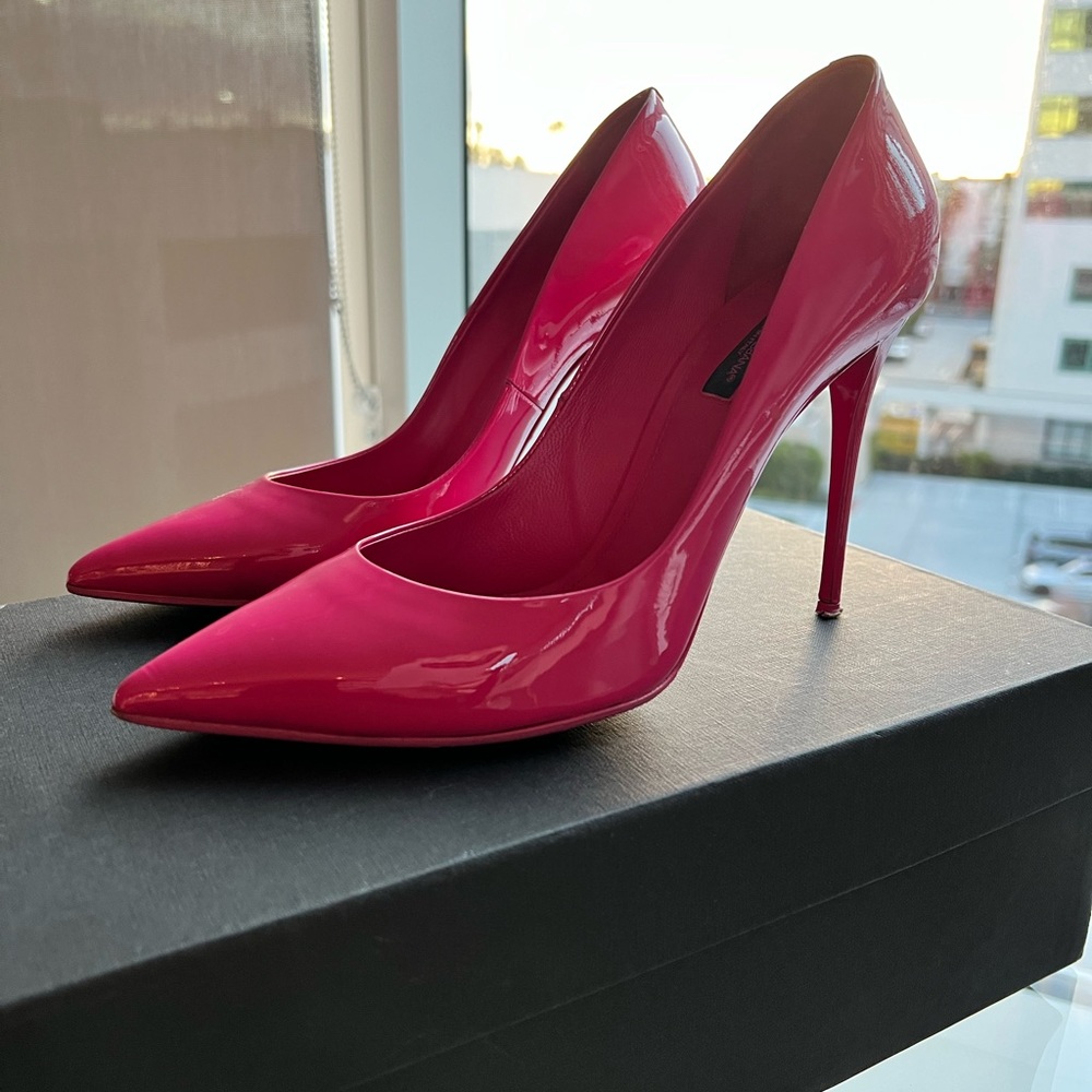 Dolce & Gabbana Pink Patent Leather Pumps 105mm - 38.5 EU